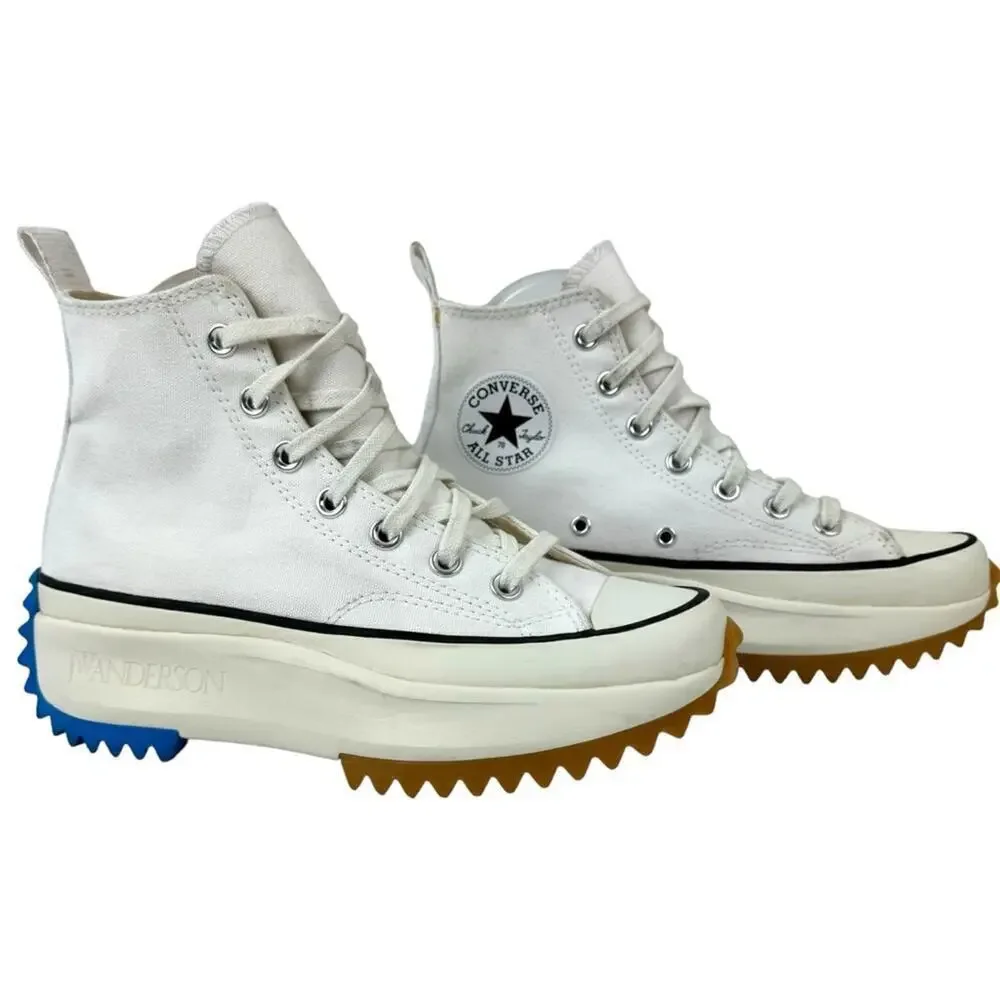 Converse X JW Anderson Run Star Hike Chunky Platform Sneakers White Blue SZ 7.5